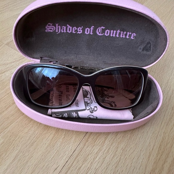 vintage juicy couture sunglasses with case and cloth - Picture 2 of 7